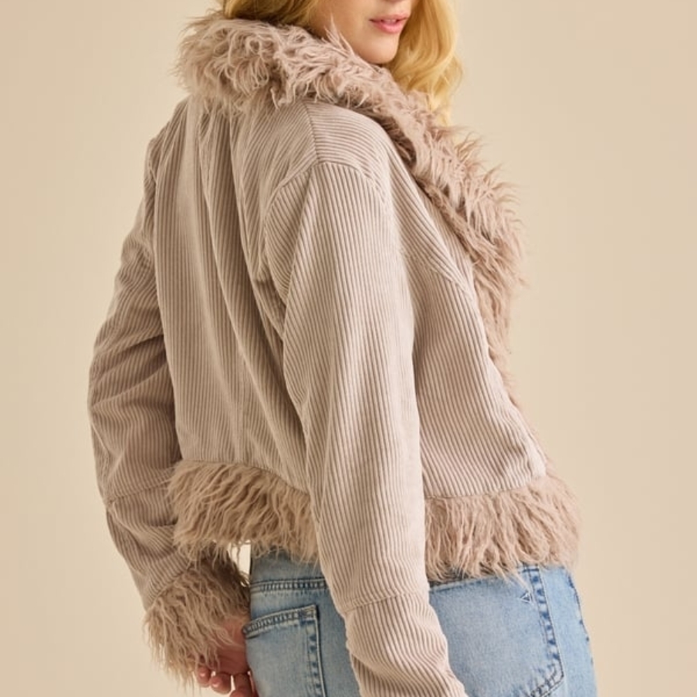 ♥️CUPID'S FAV♥️Altr'd State Pamela Fur Trim Jacket - Picture 3 of 3